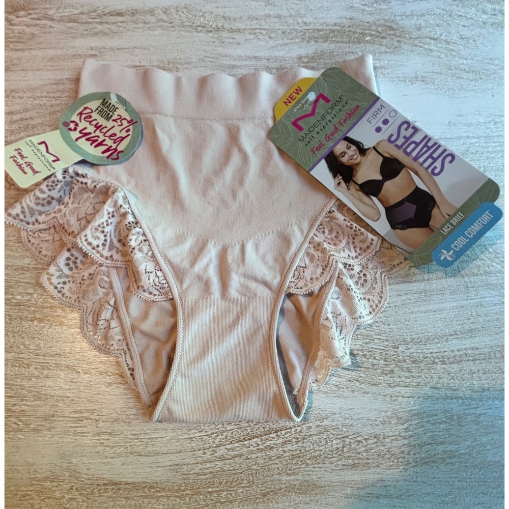 Maidenform Small Lace Brief Shapewear Womens Nude SES101 NWT
